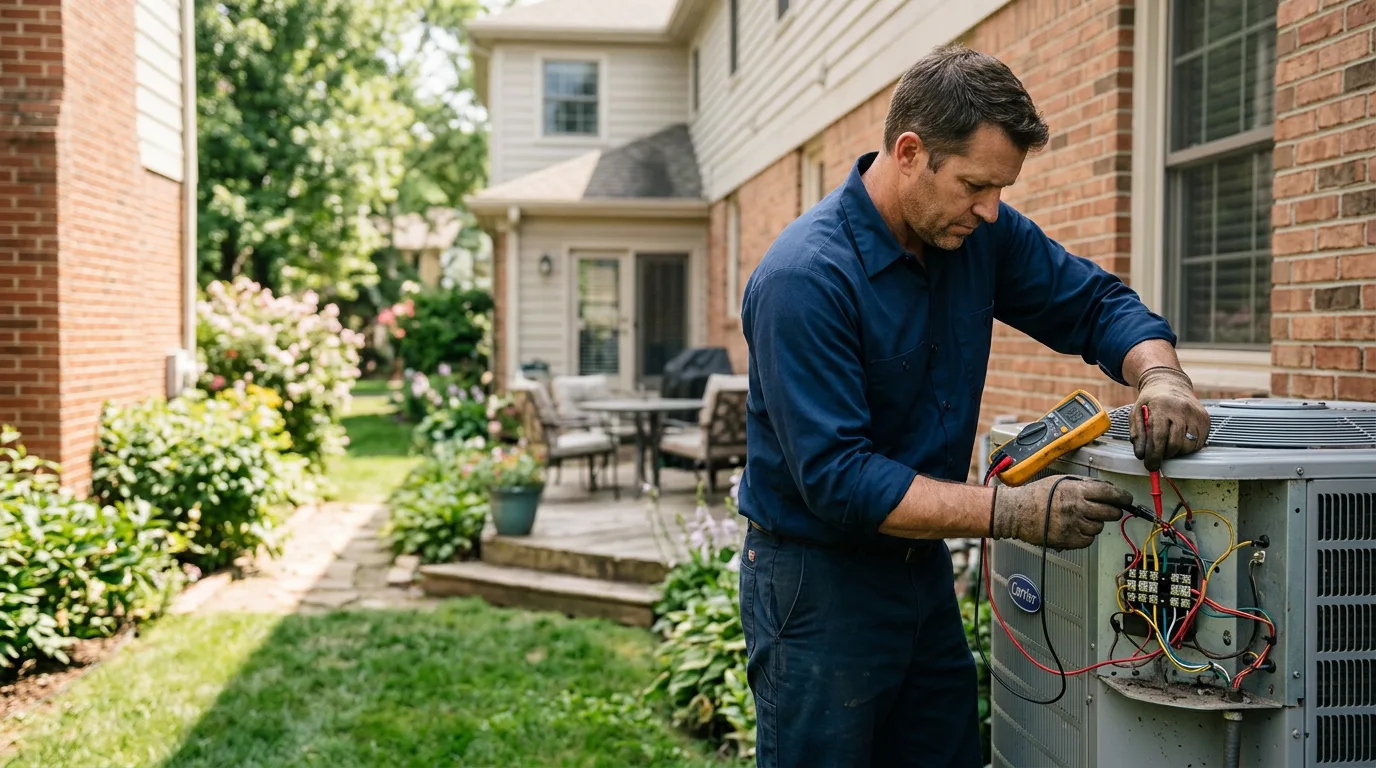 HVAC technician working near Bellingham, MA